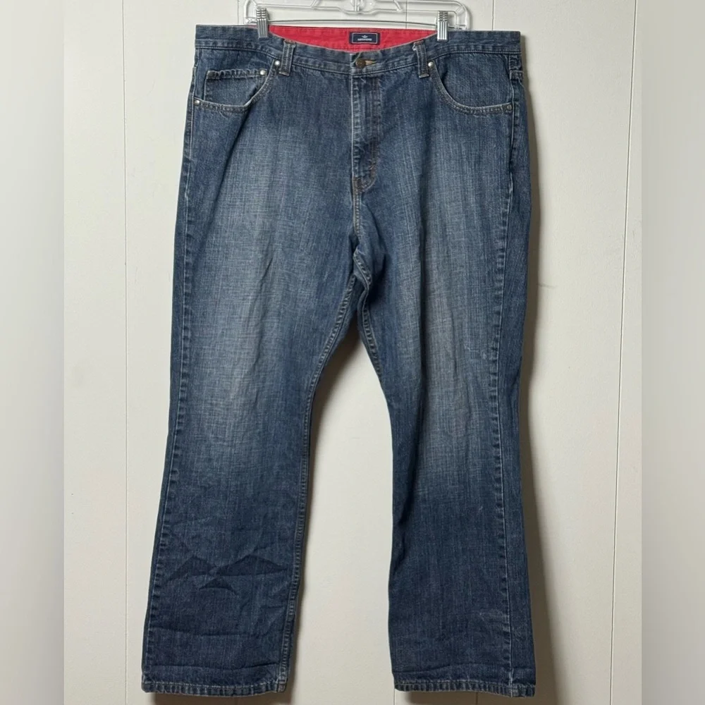 Dockers Men's 100% Cotton Relaxed Fit Straight Leg Blue Jeans Size W42 L32